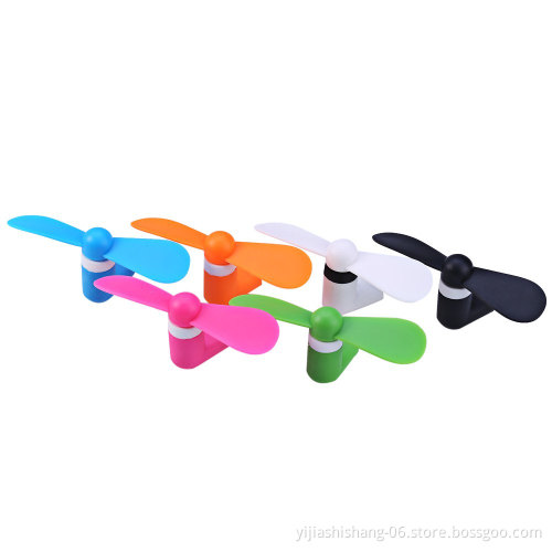 2 IN 1 Travel Portable CellPhone Mini Fan Cooling Cooler For Micro USB For iPhone 5 5S SE 6 6S Plus 8 Pin Android Phones S6 S7